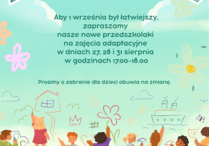 Zajęcia adaptacyjne - plakat