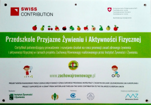 Certyfikat Przedszkola Przyjaznego Żywieniu
