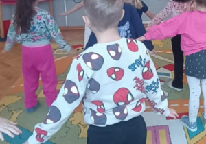 Grupa zielona podczas ćwiczeń.