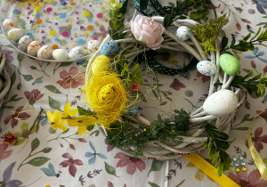 Wianek wykonany przez dziecko.