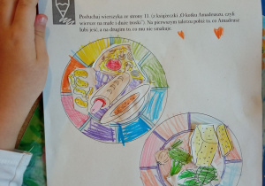 Praca dziecka – karta pracy wykonana w oparciu o wiersz.