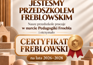 Certyfikat Przedszkola Froeblowskiego